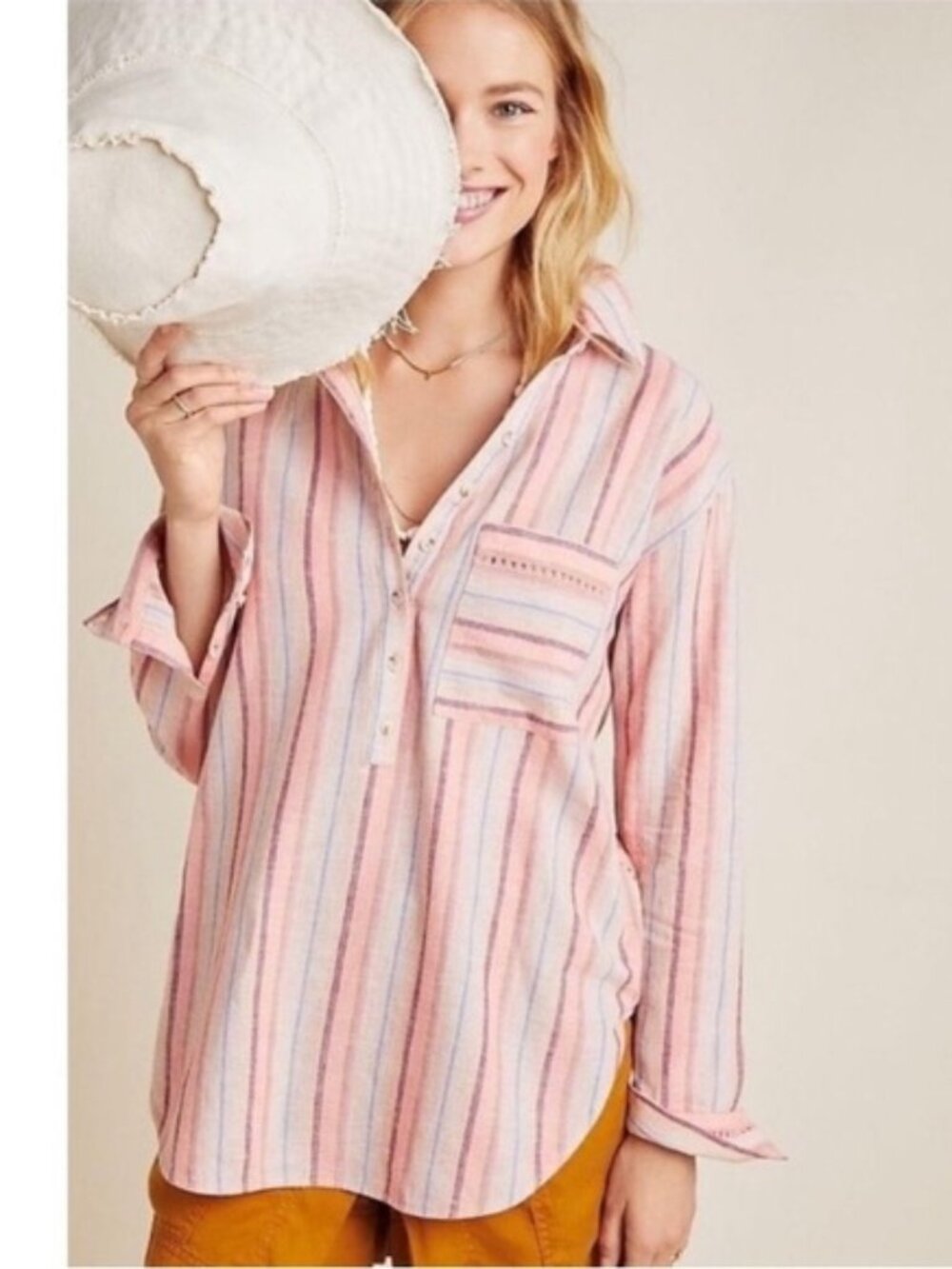 Maeve Anthropologie Lida Linen Tunic